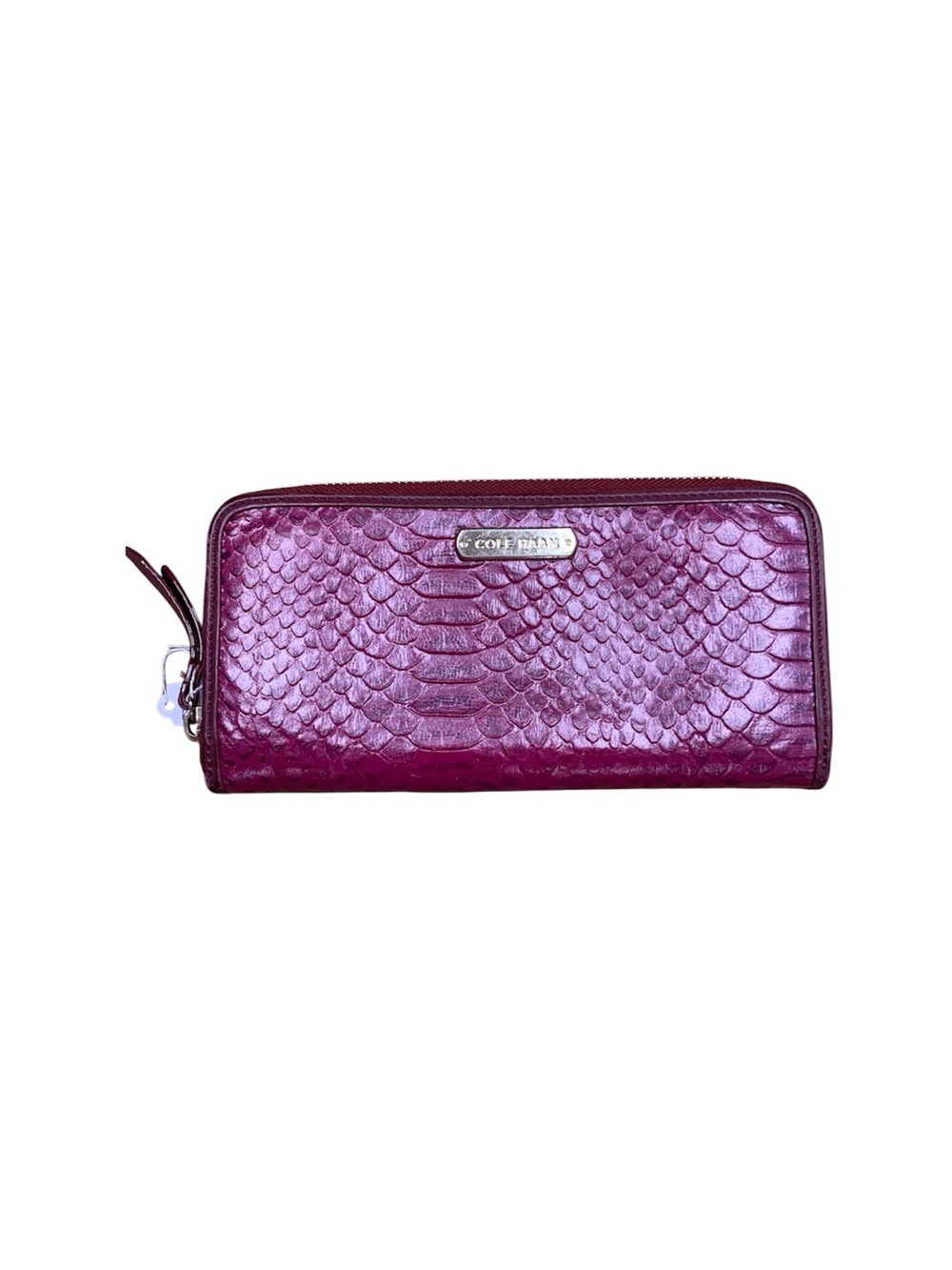 Cole Haan Metallic Plum Zip Wallet